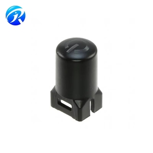 Supplier 181D01000 Round Convex Domed Pushbutton <strong>ELUM</strong> Switch Caps Snap Fit Black Transparent Lens 181D0-1000 For <strong>ELUM</strong> Series - Product Image 1