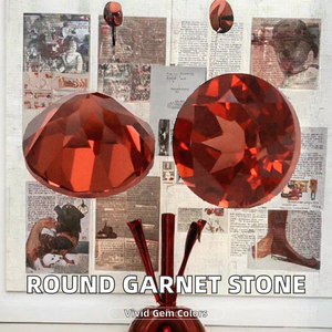 Pierre de garnet naturel du Mozambique facettée de bonne qualité, ronde, 1,0-3,0 mm, pour bijoux Ballan, garnet rouge, pierre de sertissage - Product Image 2