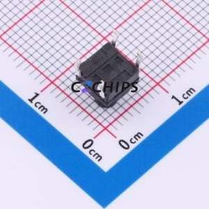 TS017-CBY1EH7.5 Tactile Switch Through hole-4P,6.1x6.1mm Switch Single Pole Single Throw Round Button 1.8N Through Hole - Product Image 2