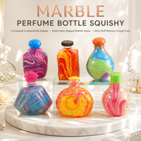 Bouteille Jouet Souple Abstraite à Motifs Tourbillonnants Rose Bleu Orange Vert – Cadeau Artistique pour Enfants et Adultes – Fourniture de Magasin de Nouveautés et Vente au Détail