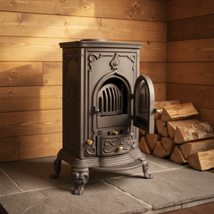 Estufa de <span class=keywords><strong>Leña</strong></span> de Hierro Fundido de Estilo Europeo Independiente con Certificación CE, con Calefacción a <span class=keywords><strong>Leña</strong></span> para Sala de Estar - Product Image 1