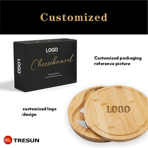 4 Cheese <b>Knives</b> Set with Wood Server Plate Stainless Steel Cheese Slicer Cutter Wood Handle Butter <b>Knife</b> Spatula <b>Fork</b> - Product Image 2