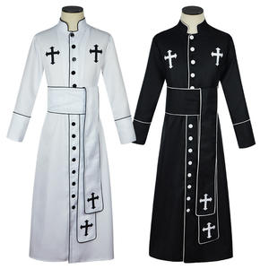 En vente prêtre médiéval Costume clergé romain pasteur Cosplay Costume hommes prêtre uniforme père Costume