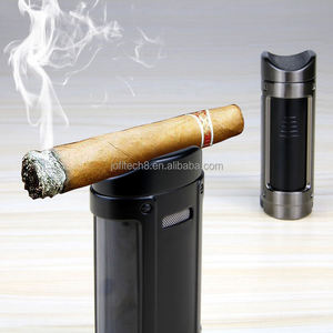 JOFI Cigar Smoking Torch <b>Lighter</b> 4 Jets Flame Butane Gas <b>Lighter</b> <b>Custom</b> Logo <b>Lighters</b> Refillable Butane Gas Cigar Holder - Product Image 5