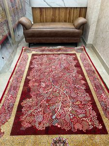 Alfombra de Lujo de Seda Pura, Anudada a Mano por Artífices Expertos, Antideslizante, para Sala de Estar, Dormitorio, Recepción y Decoración de Hoteles - Product Image 2