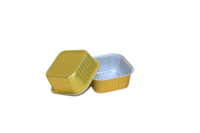 Barquettes en aluminium pour pizza de 180 ml, carrées, de qualité alimentaire, résistantes au four, jetables, pour la livraison de pizzas