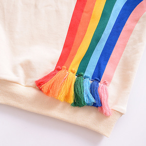 Autunno Inverno Dei Bambini Delle Ragazze Manica Lunga Arcobaleno Bambini Pullover di Cotone Girocollo <span class=keywords><strong>Felpe</strong></span> - Product Image 5