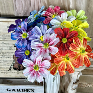 Fleurs artificielles Cosmos imprimées en 3D, bouquet de mariage en soie fait main, décoration de la maison, accessoires de photographie - Product Image 1