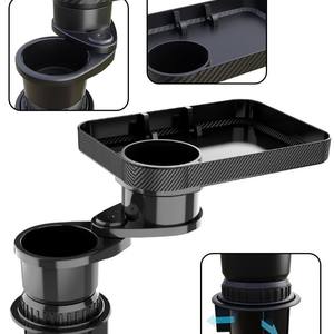 Soporte Giratorio 2 en 1 para Vasos y Bandeja de Coche de ABS al por Mayor de Fábrica con Plato para Comida y Soporte para Teléfono Móvil - Product Image 3