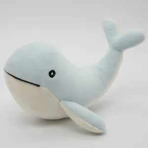 定制标志可爱设计海洋毛绒玩具供应商毛绒动物定制高品质鲸鱼毛绒玩具