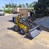 Mini-chargeuse compacte S360 de 880 kg, chargeuse utilitaire compacte de 200 kg, auto-nivelante, multifonctionnelle pour l'aménagement paysager