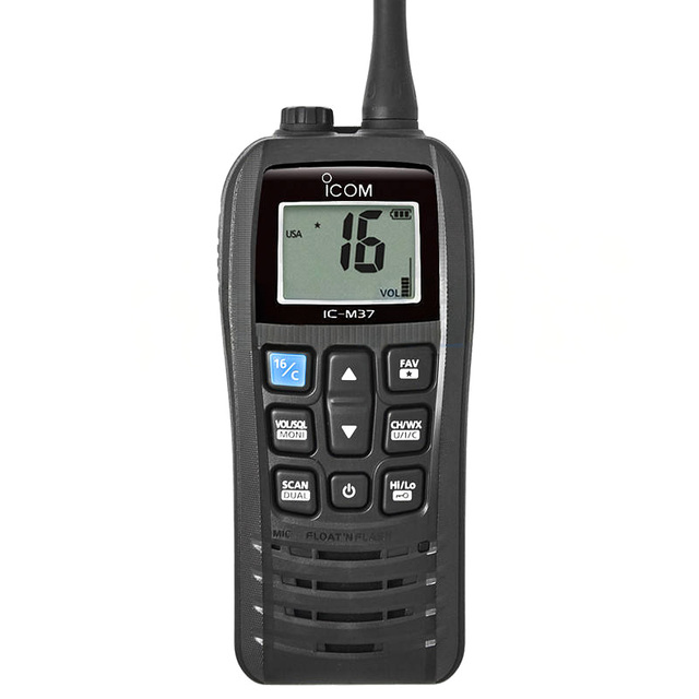 ICOM IC-M37 Two Way Radio Walkie Talkie Unlimited Range Handheld Marine Vhf Radio