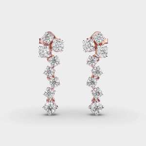 Graceful Gold Plated Diamond <b>Stud</b> <b>Earrings</b> Crafted in 925 Sterling <b>Silver</b> Elegant Fine Jewelry for Bridal Daily Wear Anniversary - Product Image 2