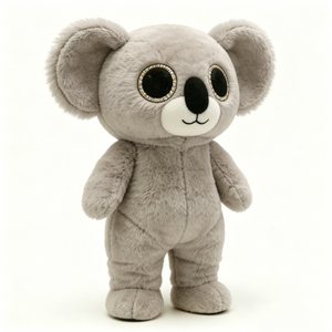 Peluche Koala Personnalisée Debout avec Grands Yeux, Gris, pour Bébés - Décoration d'Halloween - Product Image 1