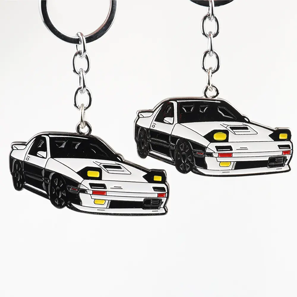 RENHUI Wholesale Automotive Mechanised Related Cars Jet Tag Keyring Key Ring Custom Metal Car Keychains Key Chains For Cars