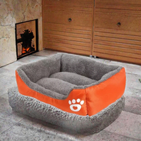 Coussin-lit pour animaux de compagnie rectangulaire, économique, toutes saisons, motif animalier, 100% coton, amovible, lavable, double usage, pour chien et chat