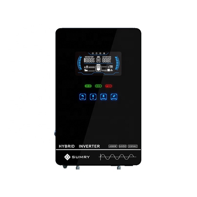Sumry Hybrid Inverter 4KW AC 120V /24V Output Single Phase Compatible with  Battery Solar Inverter Touch Screen