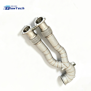 ท่อลงเทอร์โบ High Flow Racing สำหรับ Audi RS3 8V TTRS 8S 2.5T EA855 ผลิตจากสแตนเลส T304 พร้อมแผ่นกันความร้อน สำหรับอัพเกรดระบบไอเสีย - Product Image 2