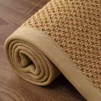 Tapis en sisal naturel durable, tissé à la machine, base en latex, adapté pour chambre à coucher, chambre d'amis, salon d'aéroport, sans formaldéhyde