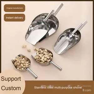 Đa-Mục Đích Thanh Công Cụ Dày Thương Mại Sữa Hàng Khô Bỏng Ngô <span class=keywords><strong>Ice</strong></span> Cube <span class=keywords><strong>Scoop</strong></span> Thép Không Gỉ Trà Cửa Hàng Xẻng - Product Image 3