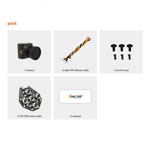 กล้อง Night Eagle 3 V2 1500Tvl 8.5G Ultra Light Fovd Ntsc/Pal Cmos Fpv Starlight Night Vision สำหรับโดรน Fpv Rc - Product Image 5