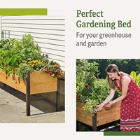 Lit de jardin surélevé en cèdre surélevé robuste plantes d'extérieur debout légumes fleurs patio arrière-cour jardinière en bois