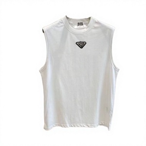 Débardeur Homme en Coton Tricoté Respirant PR Summer avec Emblème Triangle – Gilet Décontracté Sans Manches - Product Image 1