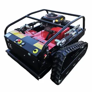 Crawler-type Ruber Track Remote Control Grass Cutter Gasoline Robot Lawn Mower Suppliers