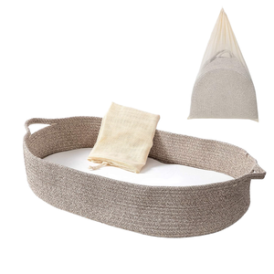 Panier à langer pour commode, table à langer portable pour nouveau-né, tapis à langer sur table, tissu 100% coton - Product Image 1