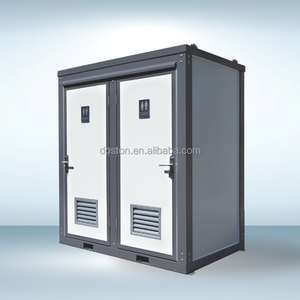 Toilettes portables écologiques durables à double cabine modernes, unité préfabriquée mobile pour les événements en plein air, les chantiers de construction, les espaces <span class=keywords><strong>publics</strong></span> - Product Image 1