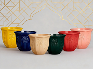 Ensemble de tasses à café et à thé en céramique de style arabe avec motif de palmier en relief, 100 ml/180 ml/250 ml, pour les fêtes et festivals du Moyen-Orient - Product Image 4