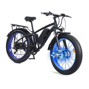 <span class=keywords><strong>Bicicleta</strong></span> Eléctrica Híbrida con Motor de 48V 32Ah y Dos Baterías, Estilo Motocicleta, Llantas Gruesas de 20\"*4.0\", Velocidad de 45-60 km/h - Product Image 1