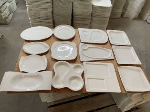 <span class=keywords><strong>Vaisselle</strong></span> d'hôtel bon marché vente directe armoires de cuisine de luxe classiques modernes assiettes en céramique blanche en stock de l'usine directe - Product Image 3