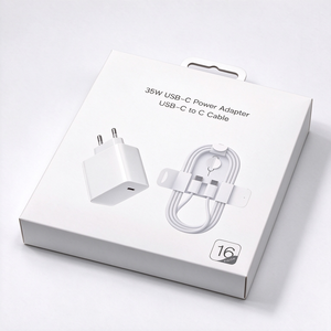 Kit chargeur USB-C PD 35W avec câble Type C, chargeur de voyage UE/US/UK pour iPhone 15 16 17 18, chargeur de téléphone, chargeur mobile - Product Image 3