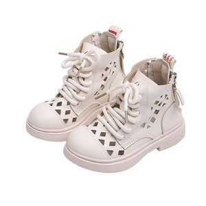 Stivaletti da <span class=keywords><strong>bambina</strong></span> Primavera 2026 Nuovi, in rete e PU, con suola in <span class=keywords><strong>gomma</strong></span>, sottili e traforati, alla moda - Product Image 4