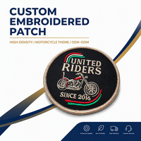 Patchs brodés personnalisés avec logo de créateur, à coudre ou thermocollants, pour vêtements de marque