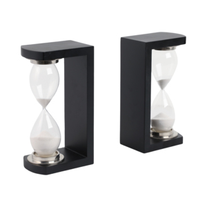 Fermalibri Decorativi a Clessidra con Cornice Nera Moderna per Libreria, Scrivania, Arredo Ufficio - Eleganti Supporti per Libri e Accessori per Scaffali - Product Image 3