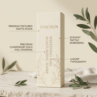Boîte rigide oblongue recyclable avec logo personnalisé, emballage cosmétique, huile essentielle, sérum capillaire, papier couché, pelliculage mat quadricolore
