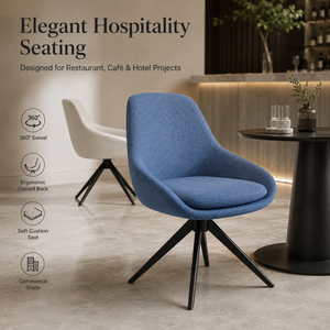 <span class=keywords><strong>Chaise</strong></span> de salle à manger pivotante de luxe moderne, dossier incurvé ergonomique, <span class=keywords><strong>design</strong></span> confortable, mobilier commercial pour hôtel et restaurant - Product Image 2