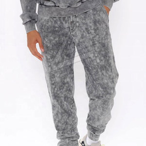 Lo último en ropa deportiva informal lavada con ácido para hombre, conjunto de gimnasio de invierno, logotipo transpirable y personalizable con diseño impreso de talla XL - Product Image 5