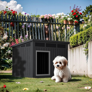 Vente en gros de chenil extérieur étanche PP à motif solide, maison pour animaux de compagnie - Product Image 1