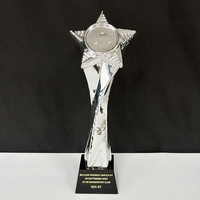 Trophée personnalisé avec gravure de logo sur mesure en or, argent, bronze, résine, étoile, cristal pour l'honneur de l'entreprise