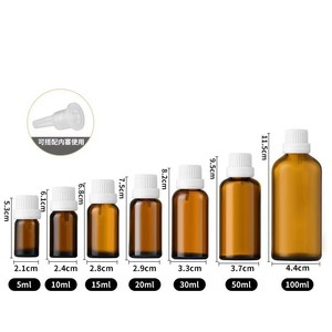 Botella de Vidrio Ámbar con Gotero y Pulverizador de 10 ml, Spray Hidratante y para <span class=keywords><strong>Alcohol</strong></span> con Pulverización Superfina para Pañales - Product Image 5