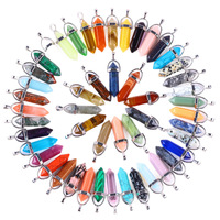 P438 pour Bestseller Pendentif Colonne Hexagonale en Pierre Naturelle Brute 832mm Agate Améthyste Pierre de Cristal en Forme de Balle Fer Guangdong