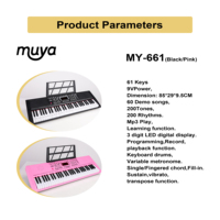 BD MUSIC BD-661 Portable 61 Keys Electronic Digital Piano Keyboard Musical Instruments Electric Organ on Sale