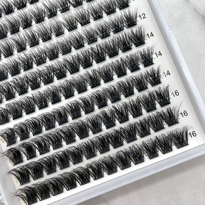 Cils en éventail faits à la main, bouquets de cils DIY volumineux, marque privée, cils en faux vison 3D en bouquets, vente en gros de cils en bouquets DIY - Product Image 2