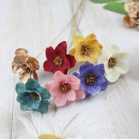 Bunga Anemone Kering Perak Buatan Tangan Shangchu, Rangkaian Bunga Patchwork untuk Dekorasi Pernikahan Buket Abadi DIY