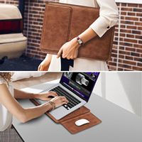 Étui de protection magnétique en cuir PU mince pour ordinateur portable avec support, compatible avec les ordinateurs portables professionnels de 13, 14, 15 et 16 pouces