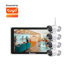 10.1inch màn hình 8ch 2 Megapixel không dây WIFI CCTV Hệ thống camera ip camera không thấm nước IP NVR Kit/Set