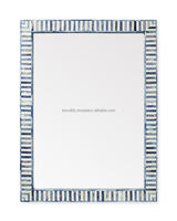 Antique élégant européen 1 Pc MDF planche meubles qualité os incrustation miroir extensible pour la maison Bar salon décor inde